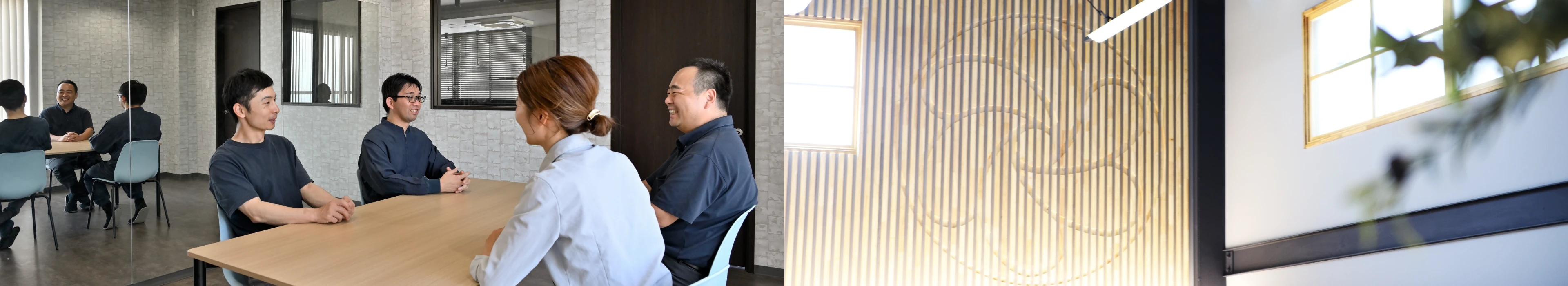社員が話し合う様子