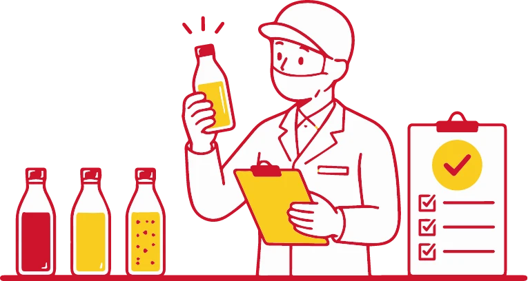 品質保証部で働く様子をイメージしたイラスト
