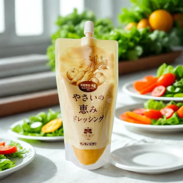 野菜の具材感が楽しめる
#やさいの恵みドレッシング
好評販売中です。

国産野菜•果実をふんだんに使用し
野菜の旨味を堪能していただけます✨

にんにく、アンチョビが効いたパンチのある味で
野菜がモリモリ食べられると
お子さまにも大変好評です🥗

／

お得なまとめ買いセットも
ご用意しております

＼

是非お試しくださいませ☺️

#サンキョーヒカリ
#新商品
#ドレッシング
#野菜好き
#サラダレシピ 
#蒸し野菜
#パスタソース